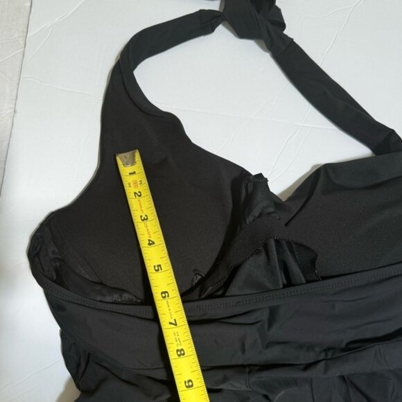 SPANX NEW Bayside Halter Ruched Shaping 1PC Swimsuit Ring Buckle Slimming Pad 18 - Picture 14 of 16